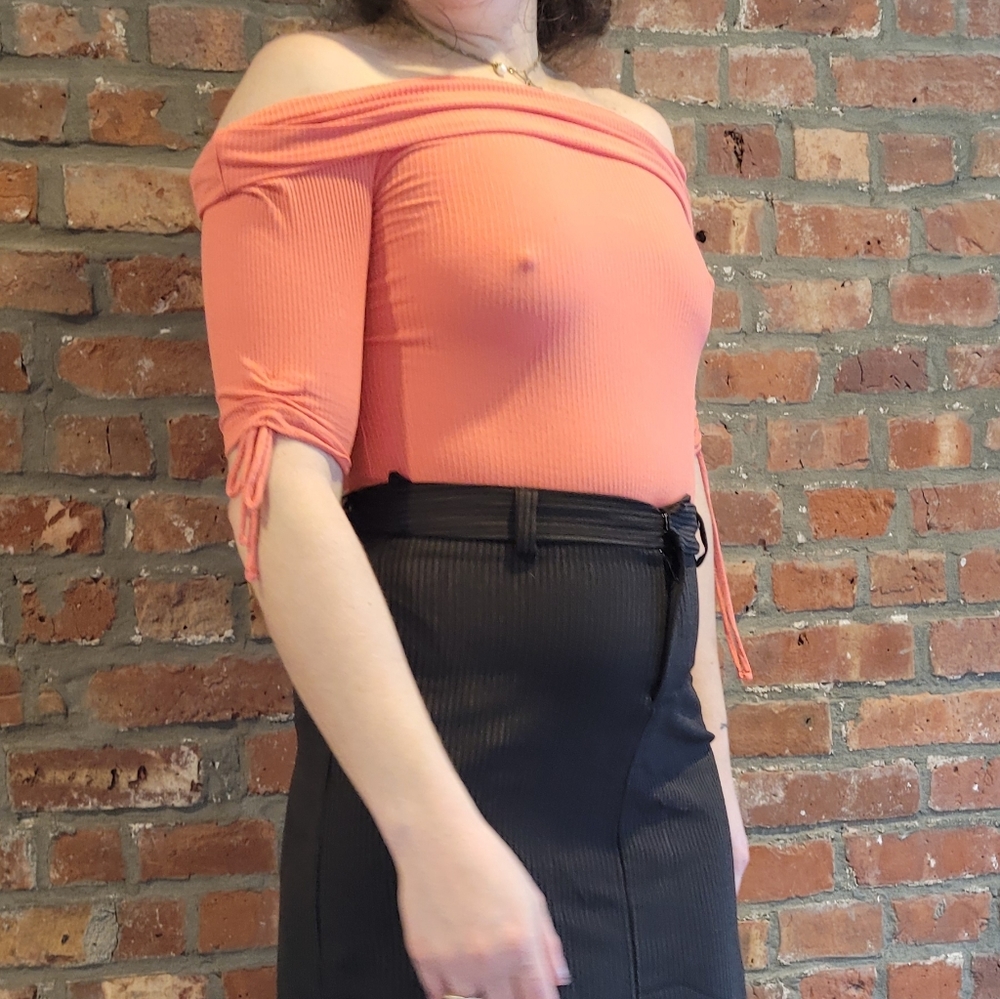 Topshop Coral Body Suit